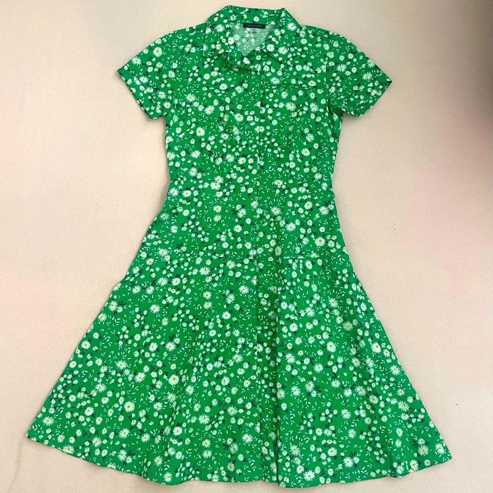 Tommy Hilfiger Womens Floral Print Knee Length Shirtdress